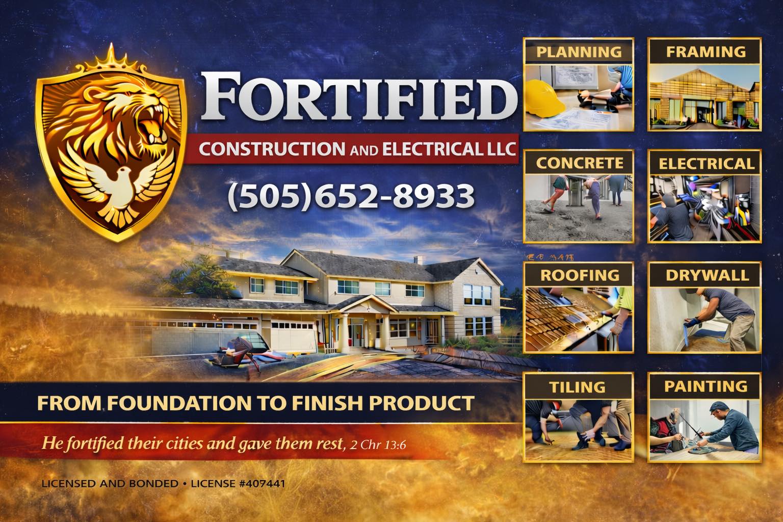 Fortified Construction Business Card